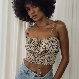Princess polly Benita cheetah crop top